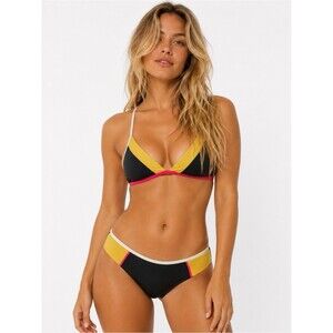 Rip Curl Hibiscus Heat Splice Bikini Set Colorblock Surf Swim S Top M Bottom Y2K